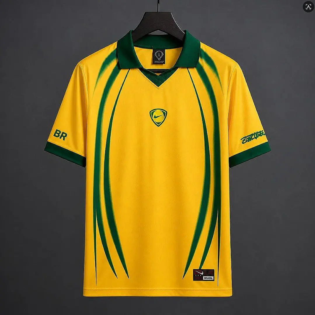 CAMISA SELEÇÃO BRASILEIRA 26/27 - Travis Scott x Brasil - Versão Jogador - Amarela 3
