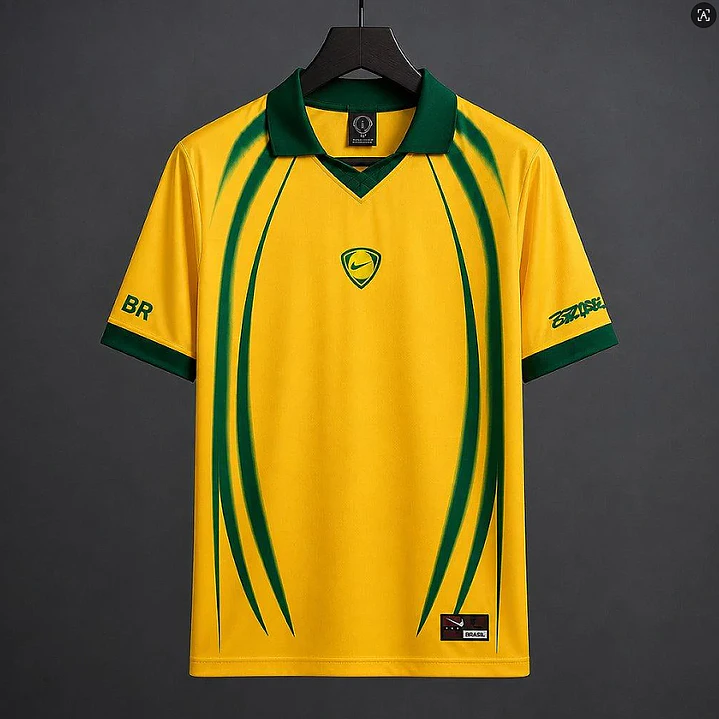 CAMISA SELEÇÃO BRASILEIRA 26/27 - Travis Scott x Brasil - Versão Jogador - Amarela 3