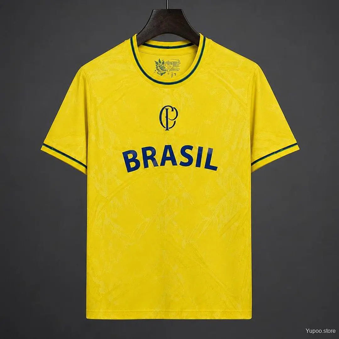 CAMISA SELEÇÃO BRASILEIRA 26/27 - Brasil x Corinthians - Versão Jogador - Amarela 1