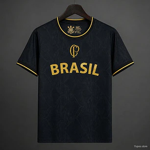 CAMISA SELEÇÃO BRASILEIRA 26/27 - Brasil x Corinthians - Versão Jogador - Preta