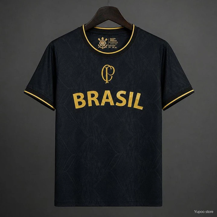 CAMISA SELEÇÃO BRASILEIRA 26/27 - Brasil x Corinthians - Versão Jogador - Preta 1
