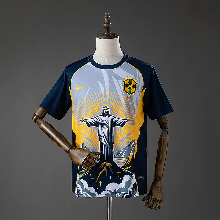 CAMISA SELEÇÃO BRASILEIRA 26/27 - Cristo Redentor - Versão Jogador - Amarela 1