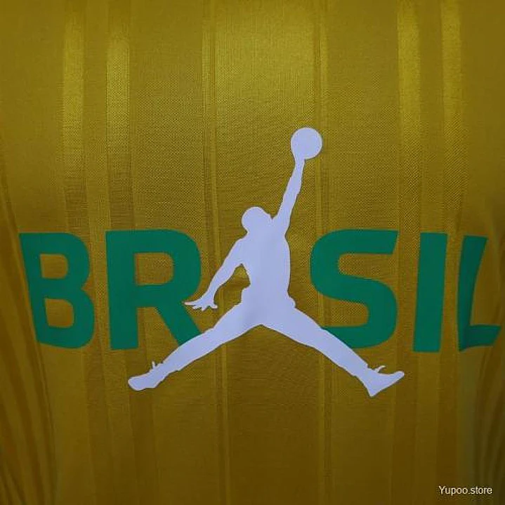 CAMISA SELEÇÃO BRASILEIRA 26/27 - Jordan Brand - Versão Jogador - Amarela 2