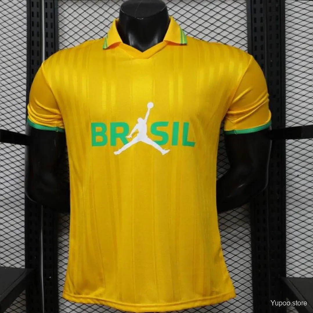 CAMISA SELEÇÃO BRASILEIRA 26/27 - Jordan Brand - Versão Jogador - Amarela 1