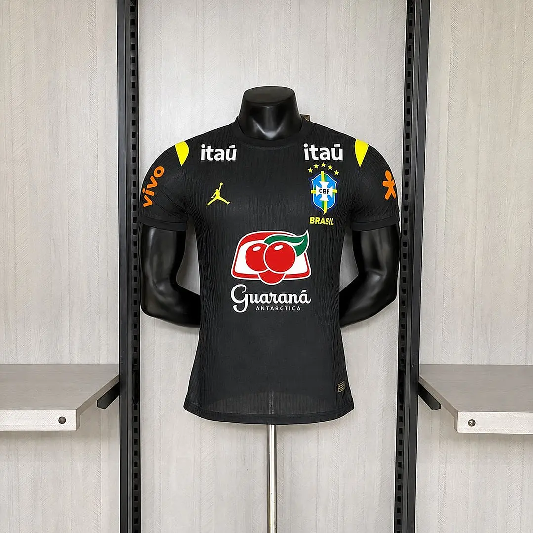 CAMISA SELEÇÃO BRASILEIRA 26/27 - Versão Jogador - Preta 2