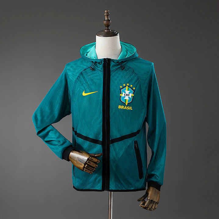 CAMISA SELEÇÃO BRASILEIRA 26/27 - Jaqueta Treino - Verde Água 1