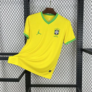 CAMISA SELEÇÃO BRASILEIRA 25/26 - Jordan Brand - Versão Jogador - Amarela