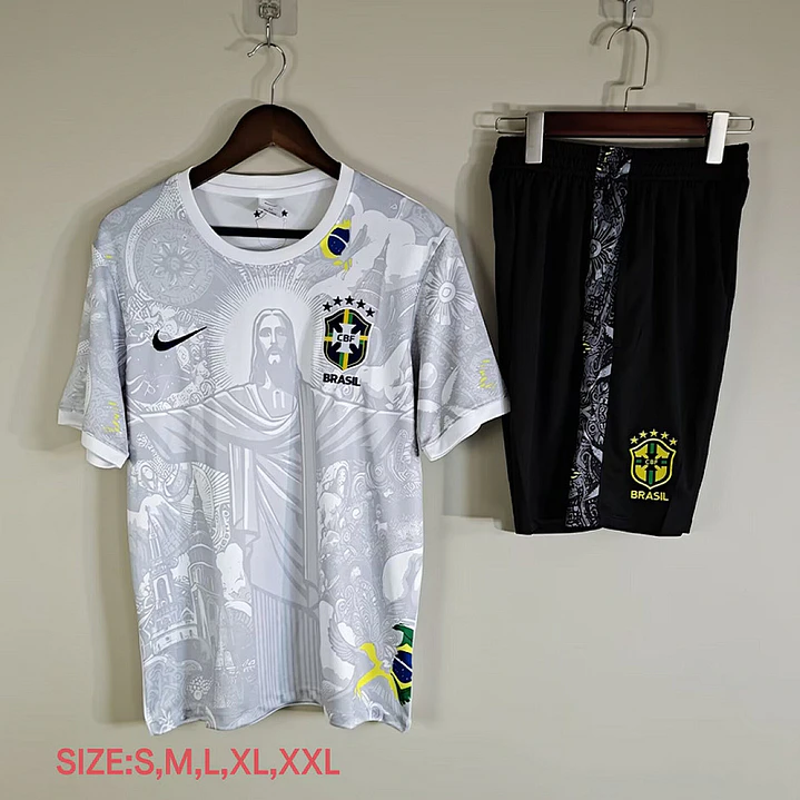 CONJUNTO SELEÇÃO BRASILEIRA 25/26 - Cristo Redentor - Conjunto - Branca 2