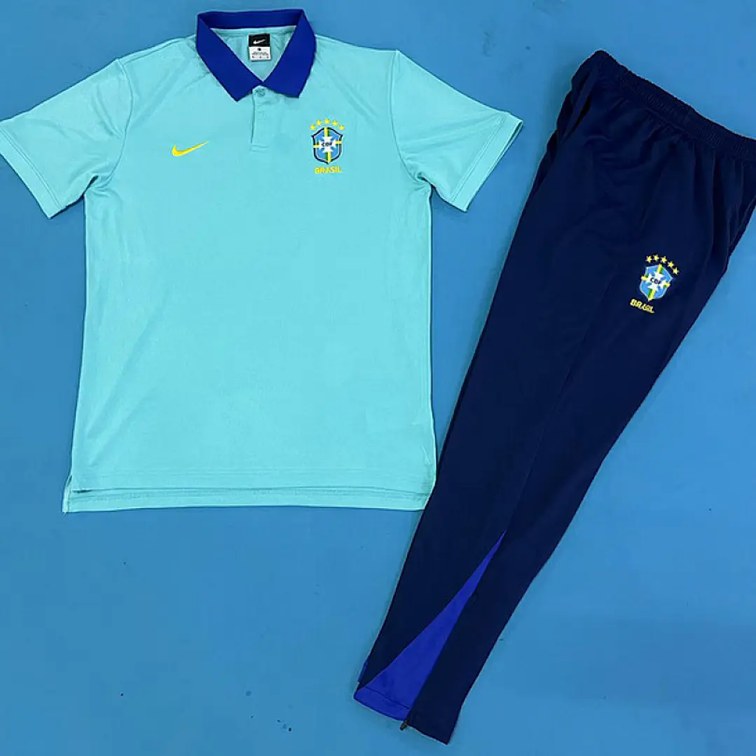 CONJUNTO SELEÇÃO BRASILEIRA 25/26 - Polo Azul (Camisa + Calça) 1