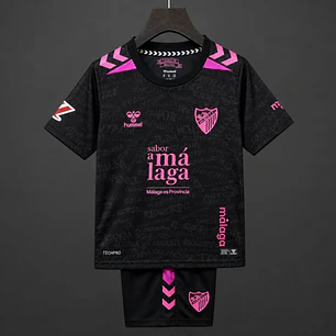 CONJUNTO INFANTIL MÁLAGA CF 26/27 - Terceira Preta e Rosa