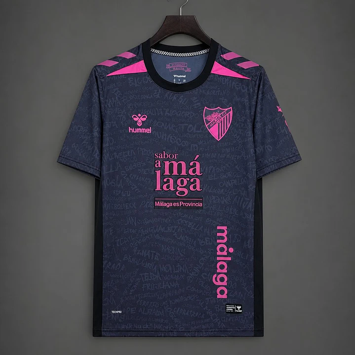 CAMISA MÁLAGA CF 26/27 TERCEIRA - Grená e Rosa Estampada 1