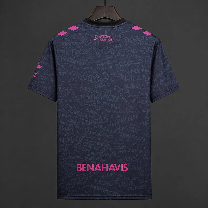 CAMISA MÁLAGA CF 26/27 TERCEIRA - Grená e Rosa Estampada 2
