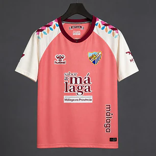 CAMISA MÁLAGA CF 26/27 VISITANTE - Rosa e Branca