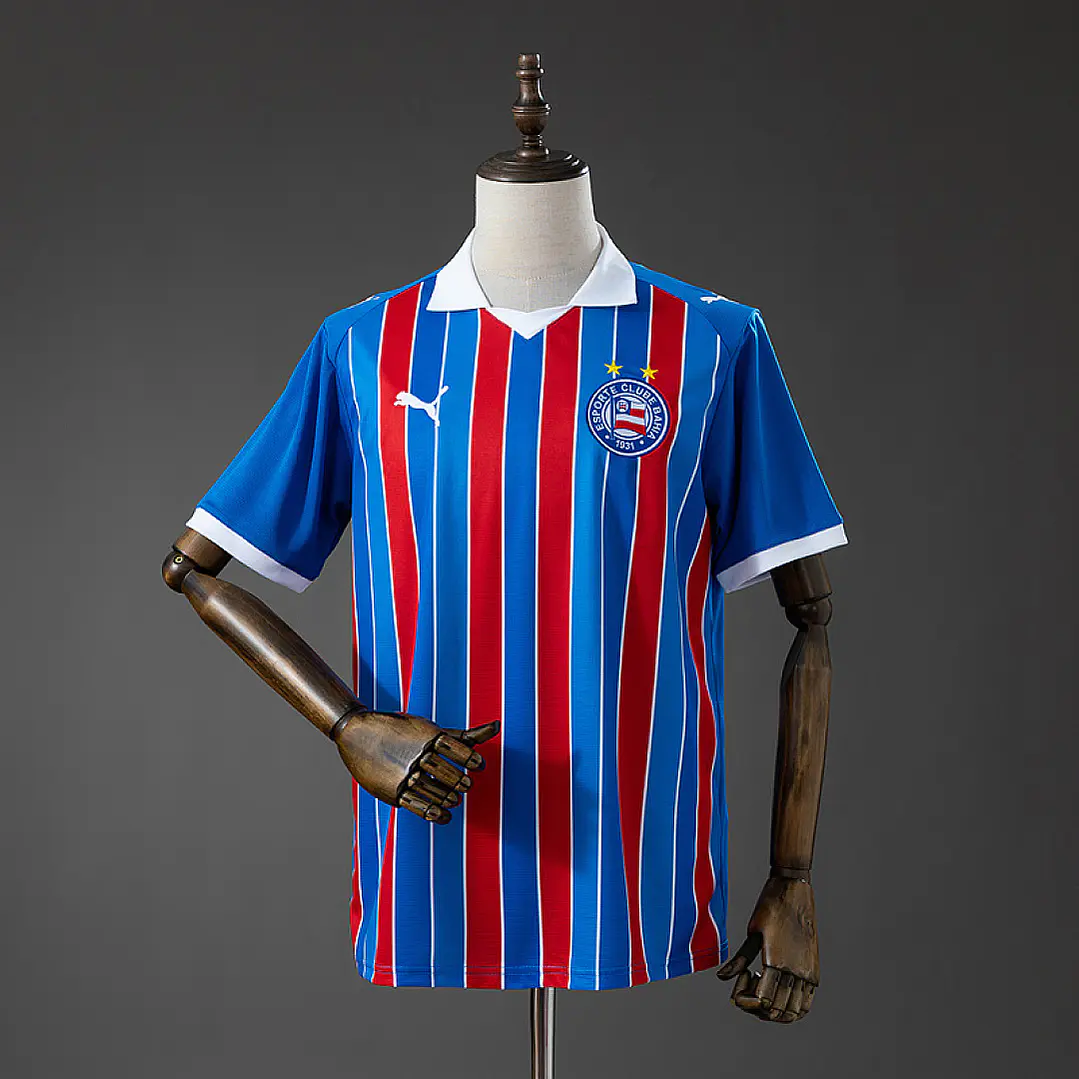 CAMISA BAHIA 26/27 FORA - Azul e Vermelha Listrada 1