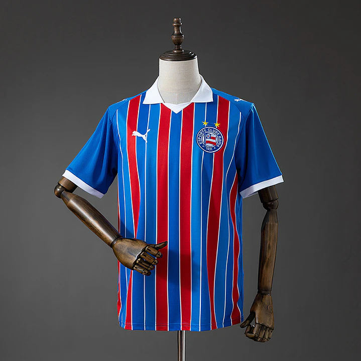 CAMISA BAHIA 26/27 FORA - Azul e Vermelha Listrada 1