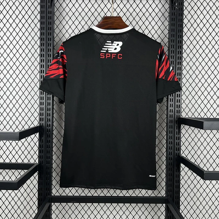 CAMISA SÃO PAULO 26/27 PRÉ-JOGO - Preta e Vermelha 2