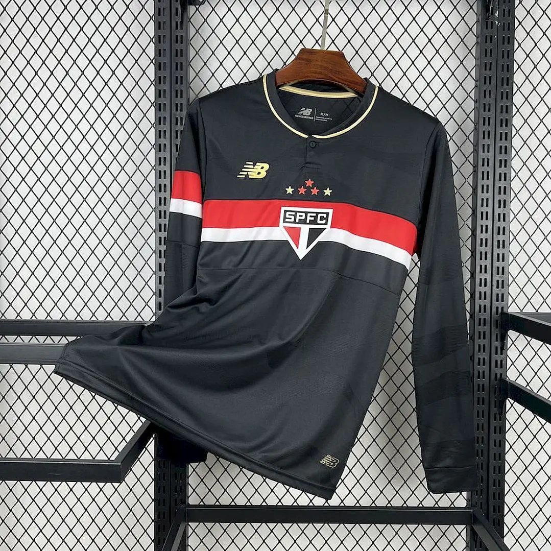 CAMISA SÃO PAULO 25/26 TERCEIRA MANGA LONGA - Preta 1