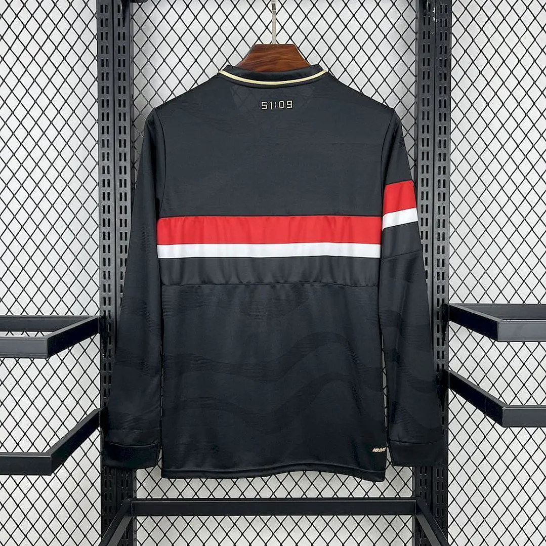 CAMISA SÃO PAULO 25/26 TERCEIRA MANGA LONGA - Preta 2