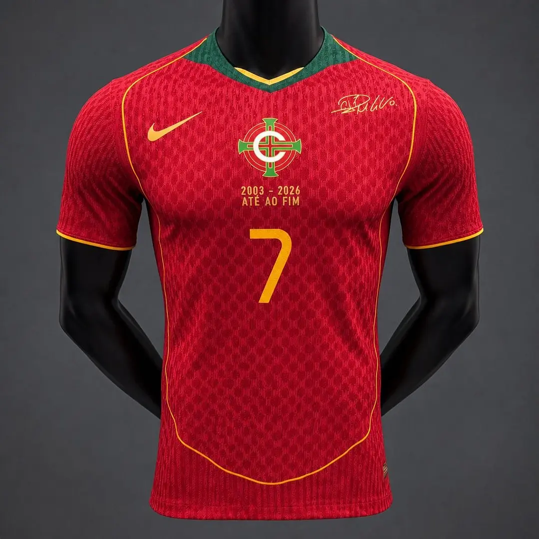 CAMISA PORTUGAL 2026 - Edição Especial Cristiano Ronaldo - Versão Jogador Slim Fit 1