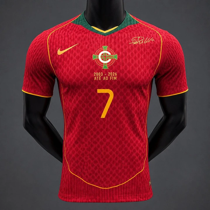 CAMISA PORTUGAL 2026 - Edição Especial Cristiano Ronaldo - Versão Jogador Slim Fit 1