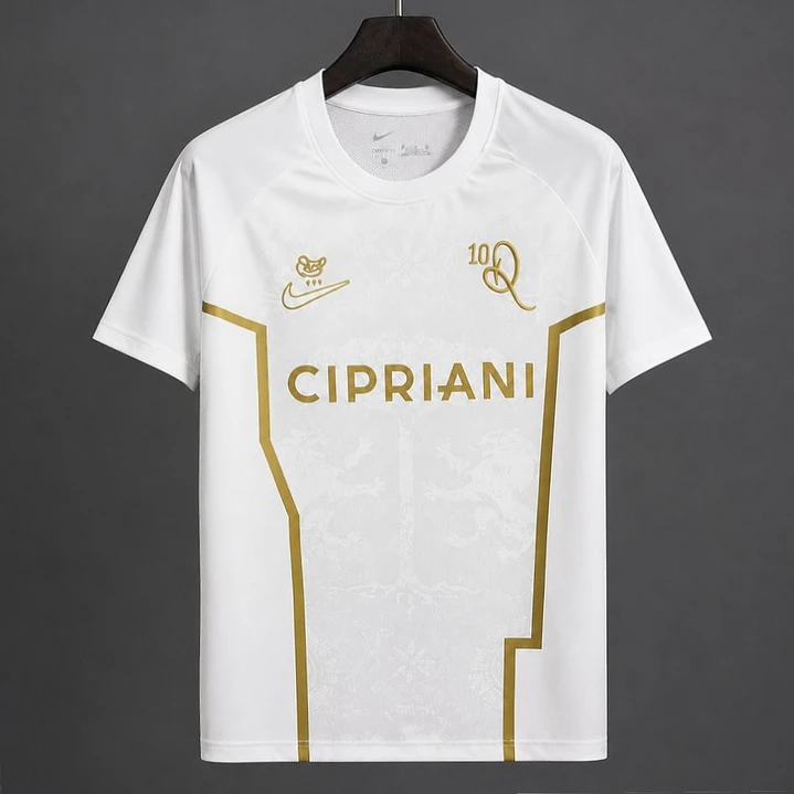 CAMISA RAVENNA FC 26/27 EDIÇÃO ESPECIAL RONALDINHO 10 - Branca e Dourada 1
