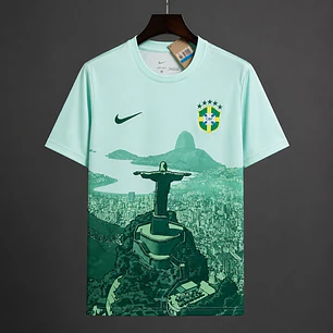 CAMISA SELEÇÃO BRASILEIRA 2026 EDIÇÃO ESPECIAL - Verde Claro Cristo Redentor