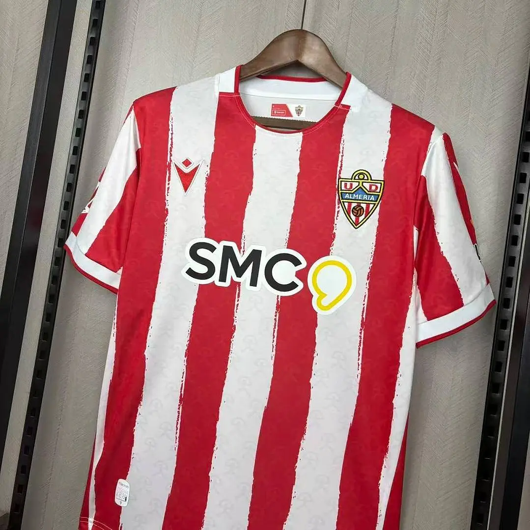 CAMISA ALMERÍA 26/27 CASA - Vermelha e Branca Listrada 5