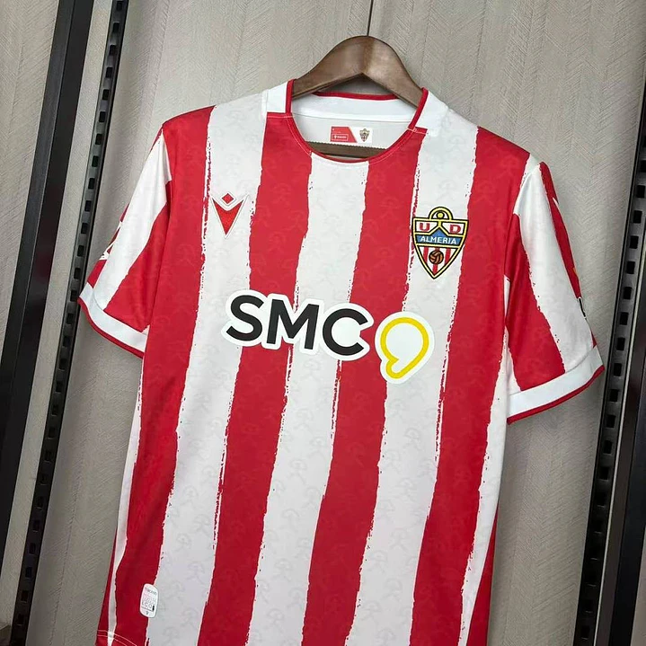 CAMISA ALMERÍA 26/27 CASA - Vermelha e Branca Listrada 5