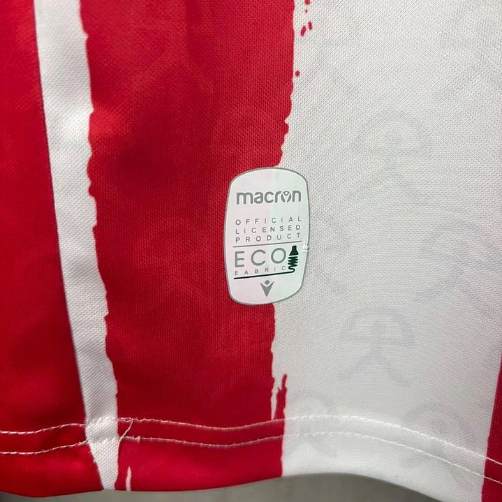CAMISA ALMERÍA 26/27 CASA - Vermelha e Branca Listrada 7