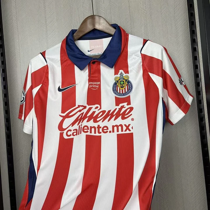 CAMISA CHIVAS GUADALAJARA 26/27 CASA - Vermelha e Branca Listrada 5
