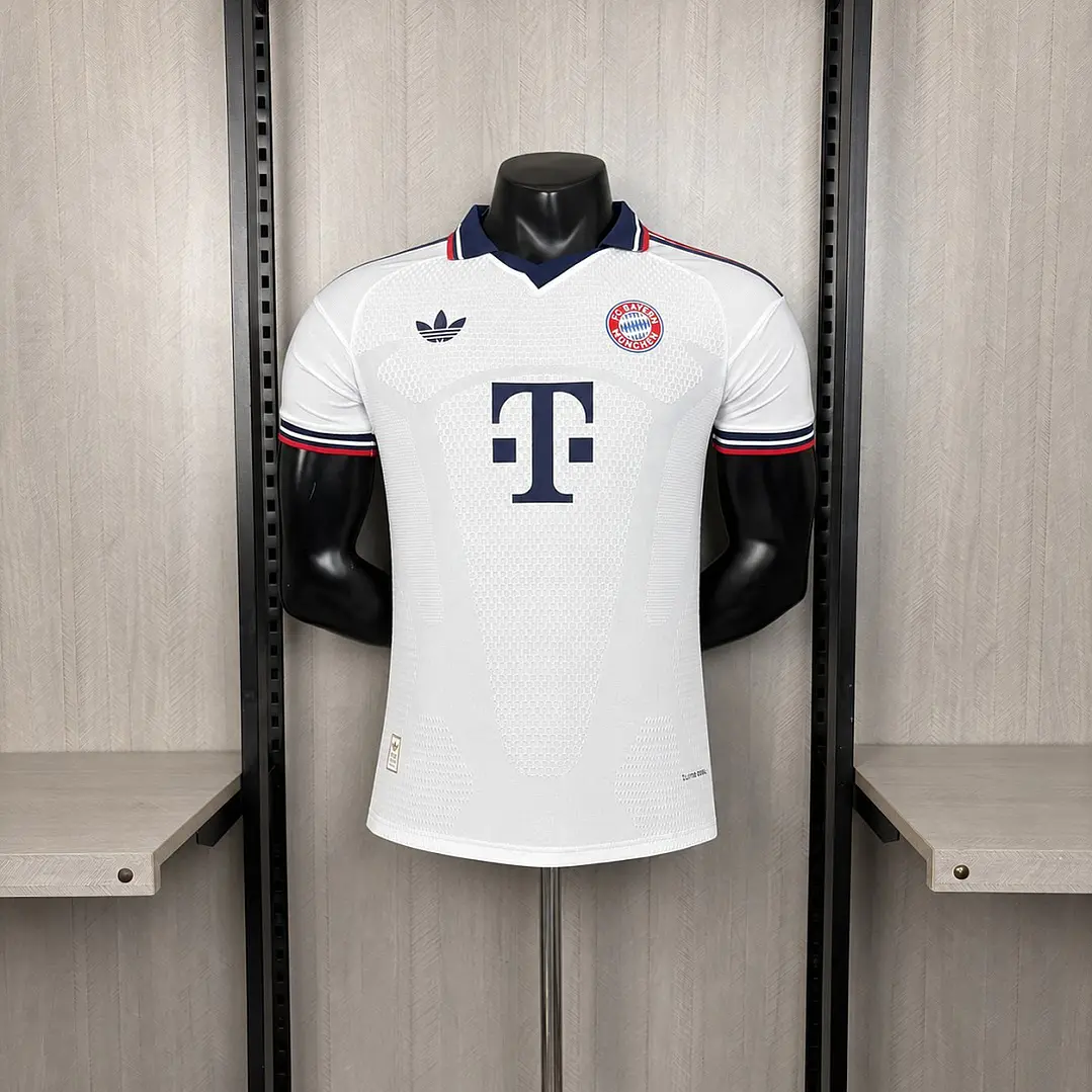 CAMISA BAYERN DE MUNIQUE 26/27 FORA - Branca - Versão Jogador Slim Fit 1