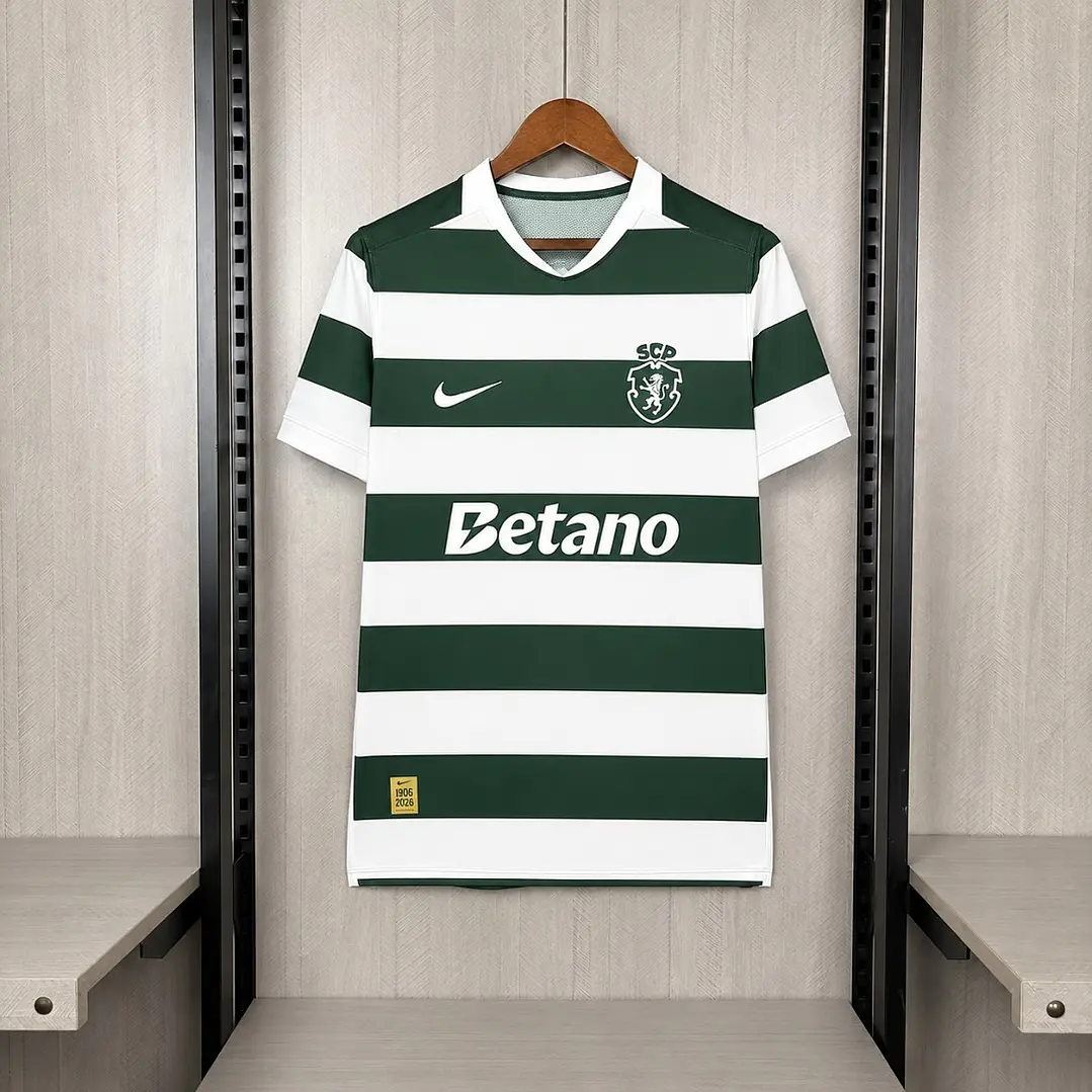 CAMISA SPORTING CP 26/27 CASA - Verde e Branca Listrada 1