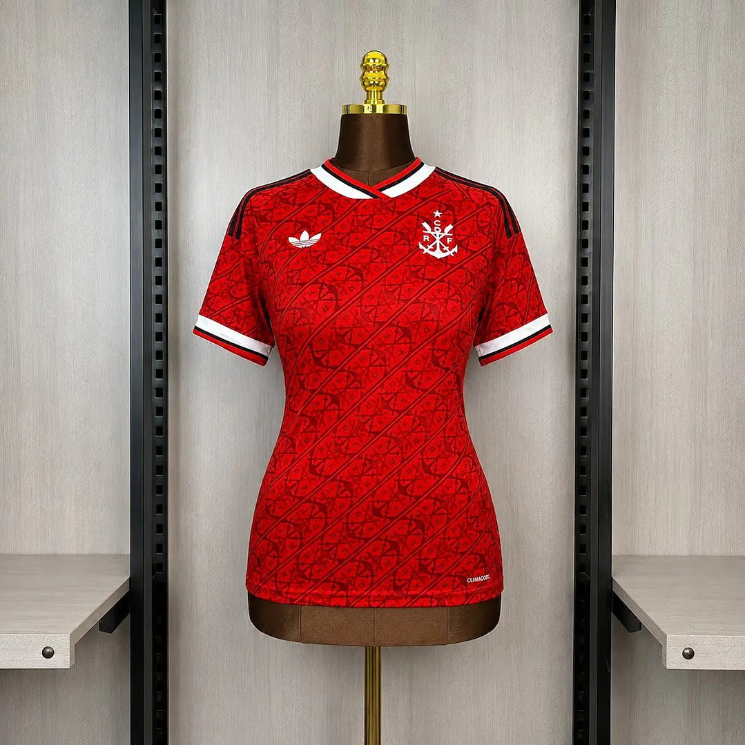 CAMISA FLAMENGO III 26/27 - Vermelha Estampada - Feminina 1
