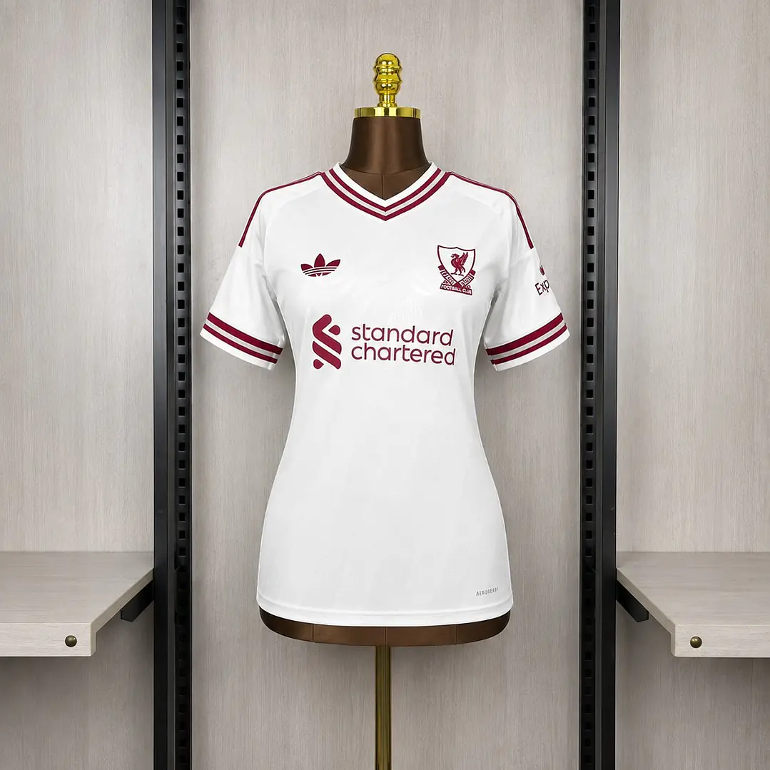 CAMISA LIVERPOOL 26/27 FORA - Branca - Feminina 1