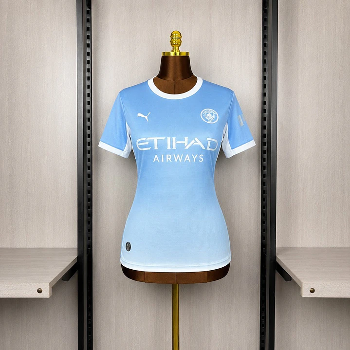 CAMISA MANCHESTER CITY 26/27 CASA - Azul Celeste - Feminina 1