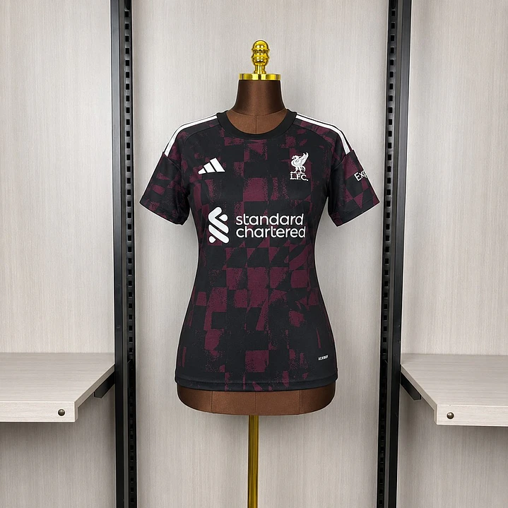 CAMISA LIVERPOOL 26/27 TERCEIRA - Preta e Grená - Feminina 1