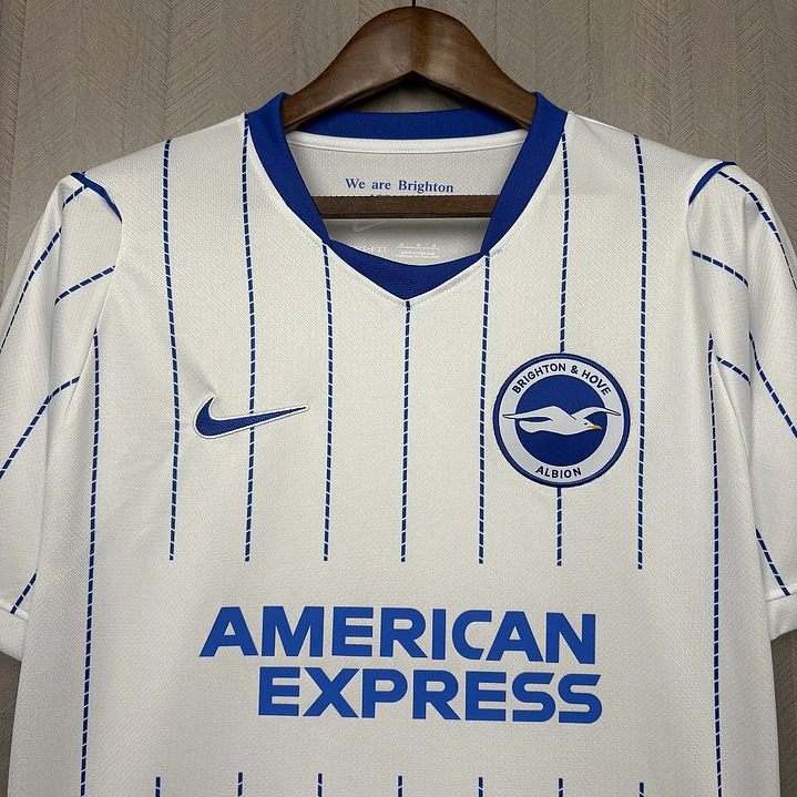 CAMISA BRIGHTON 26/27 FORA - Branca Listrada 4