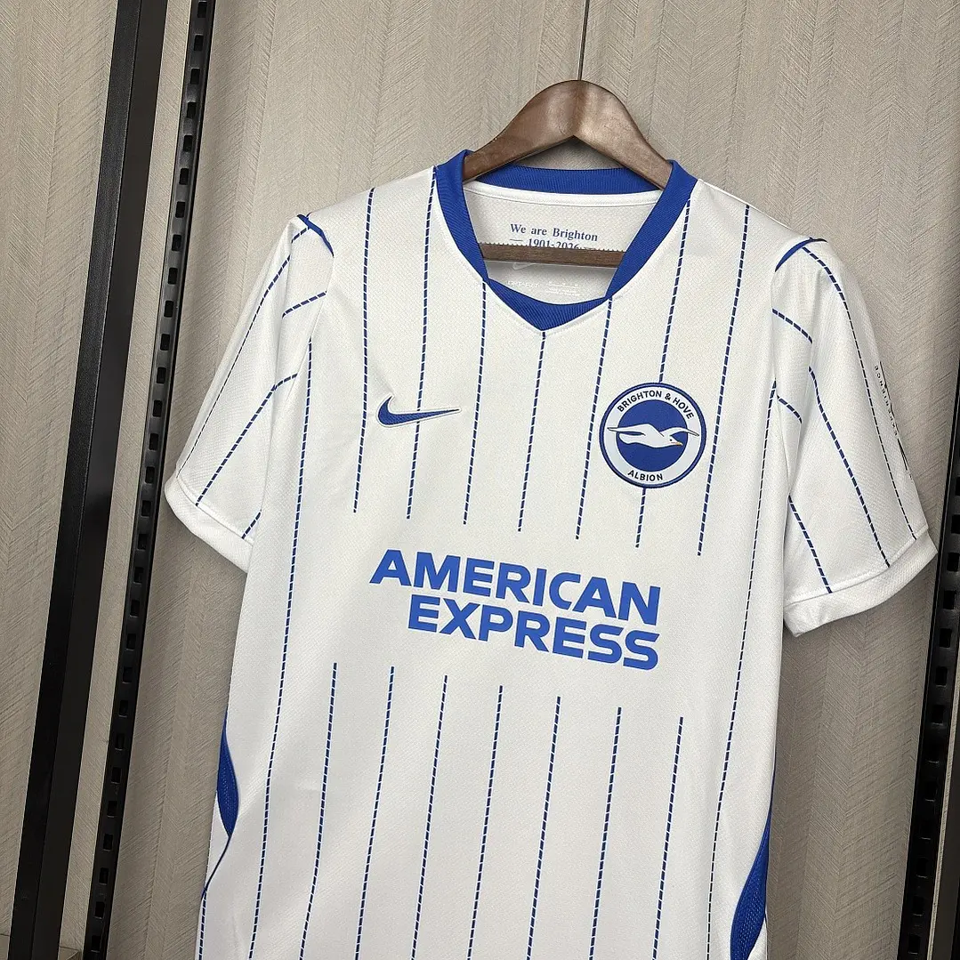 CAMISA BRIGHTON 26/27 FORA - Branca Listrada 5
