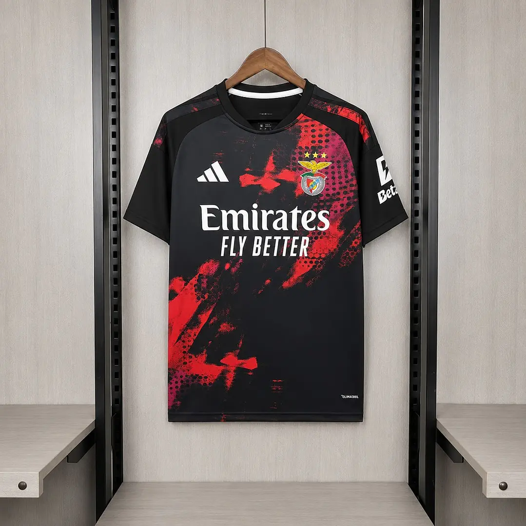 CAMISA BENFICA 26/27 TERCEIRA - Preta e Vermelha 1