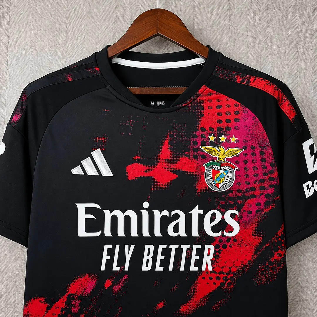 CAMISA BENFICA 26/27 TERCEIRA - Preta e Vermelha 4