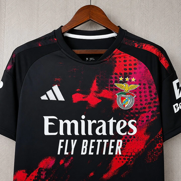 CAMISA BENFICA 26/27 TERCEIRA - Preta e Vermelha 4