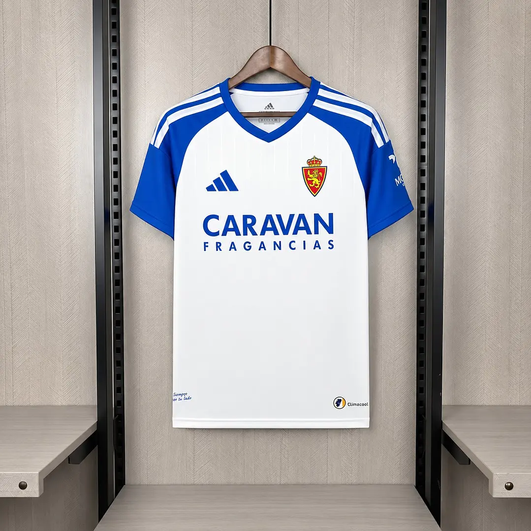 CAMISA REAL ZARAGOZA 26/27 CASA - Branca e Azul 1
