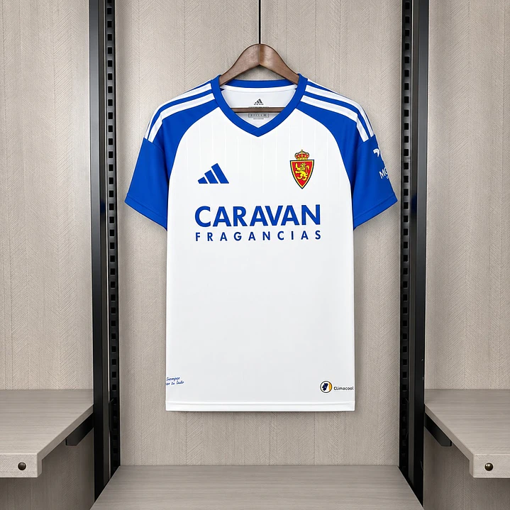 CAMISA REAL ZARAGOZA 26/27 CASA - Branca e Azul 1