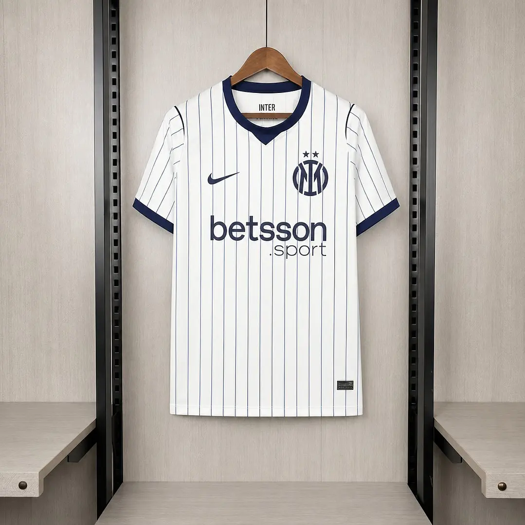 CAMISA INTER DE MILÃO 26/27 FORA - Branca Listrada 1