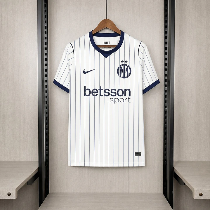 CAMISA INTER DE MILÃO 26/27 FORA - Branca Listrada 1