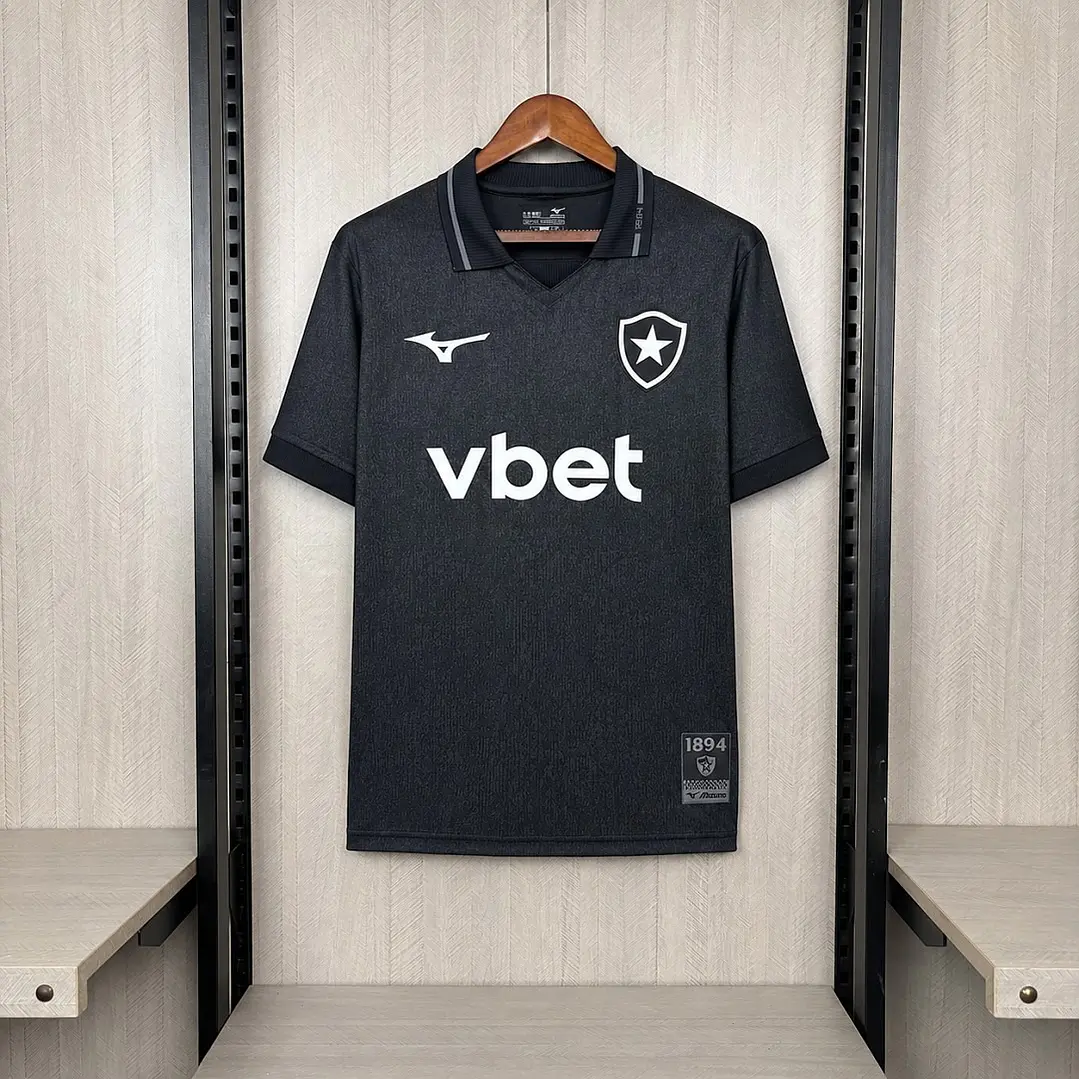 CAMISA BOTAFOGO 26/27 - Preta com Gola Polo 1