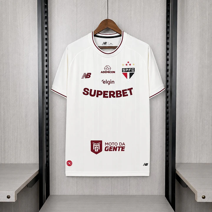 CAMISA SÃO PAULO III 26/27 - Bege - Todos os Patrocínios 1