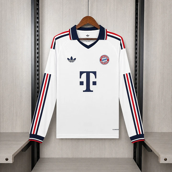 CAMISA BAYERN DE MUNIQUE 26/27 FORA - Branca - Manga Longa 1