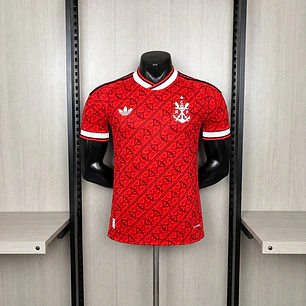 CAMISA FLAMENGO III 26/27 - Vermelha Estampada - Versão Jogador Slim Fit