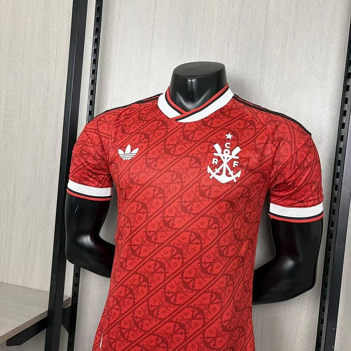 CAMISA FLAMENGO III 26/27 - Vermelha Estampada - Versão Jogador Slim Fit 5